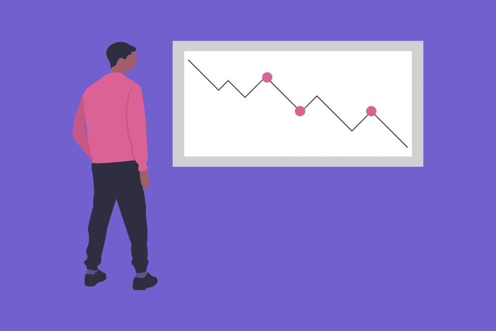 Why Half of Software Development Projects Fail - man looking at downward trend on graph